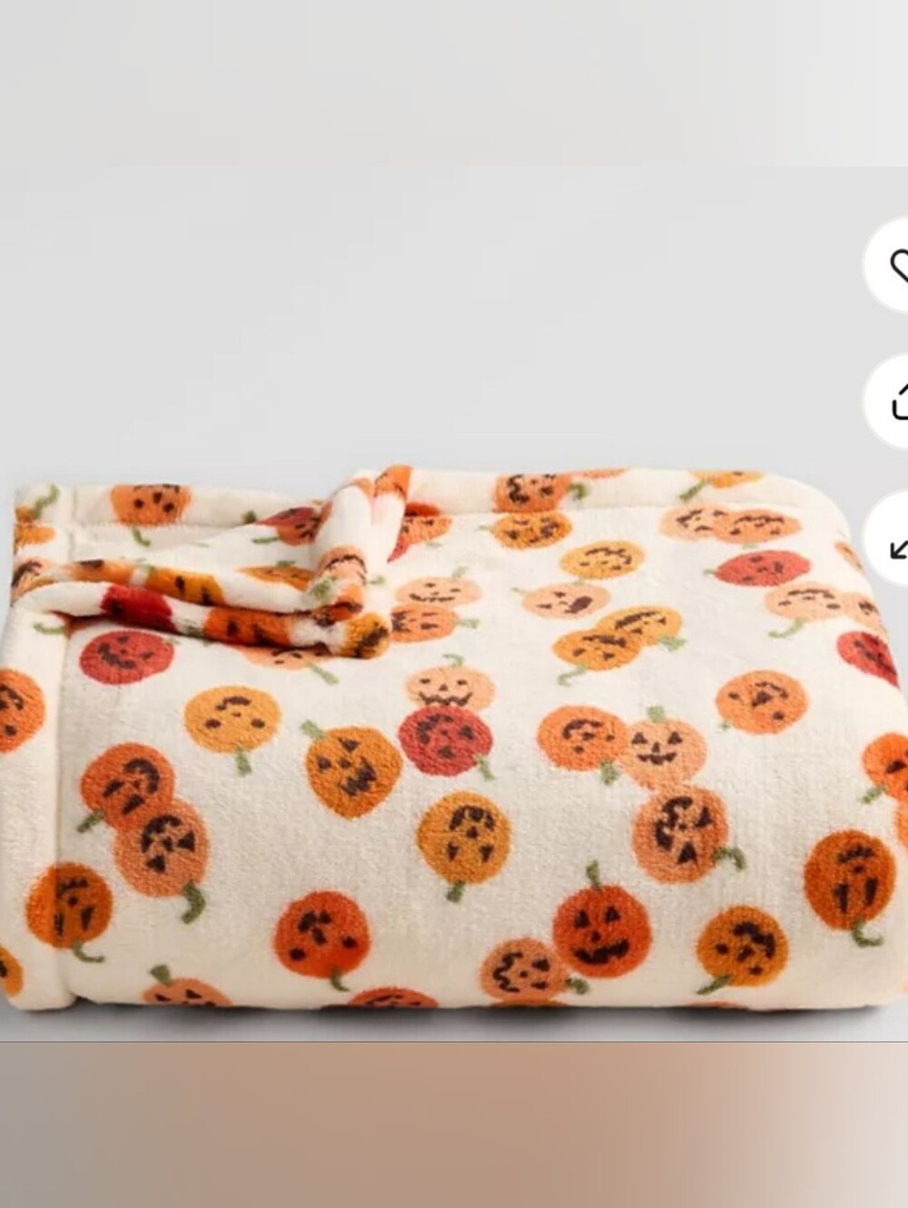 New Plush Halloween Pumpkin Throw Blanket -1667-1589